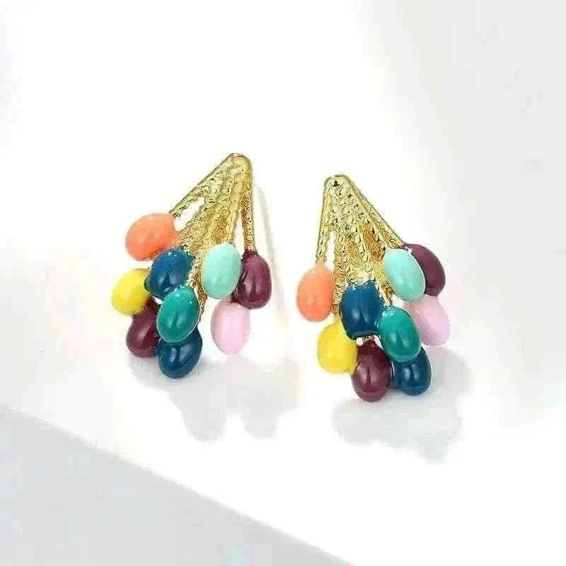Makaron Color Mini Gold Earrings for Women