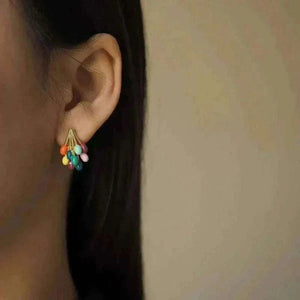 Makaron Color Mini Gold Earrings for Women