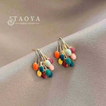 Makaron Color Mini Gold Earrings for Women