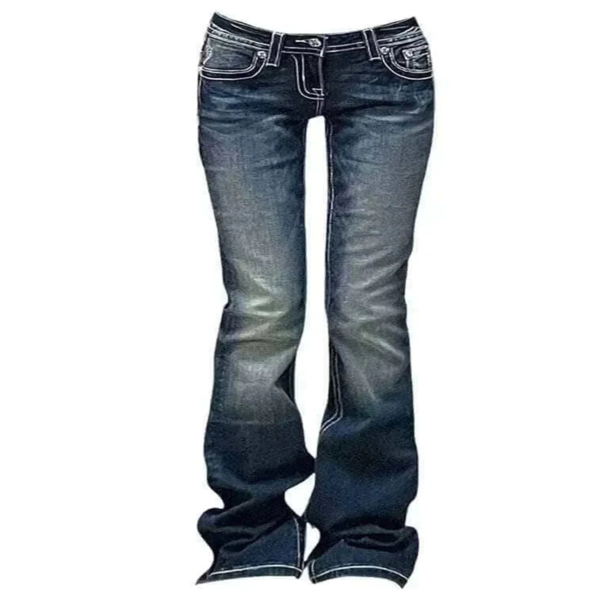 Women Gyaru Japanese Harajuku Trashy Y2K Jeans.