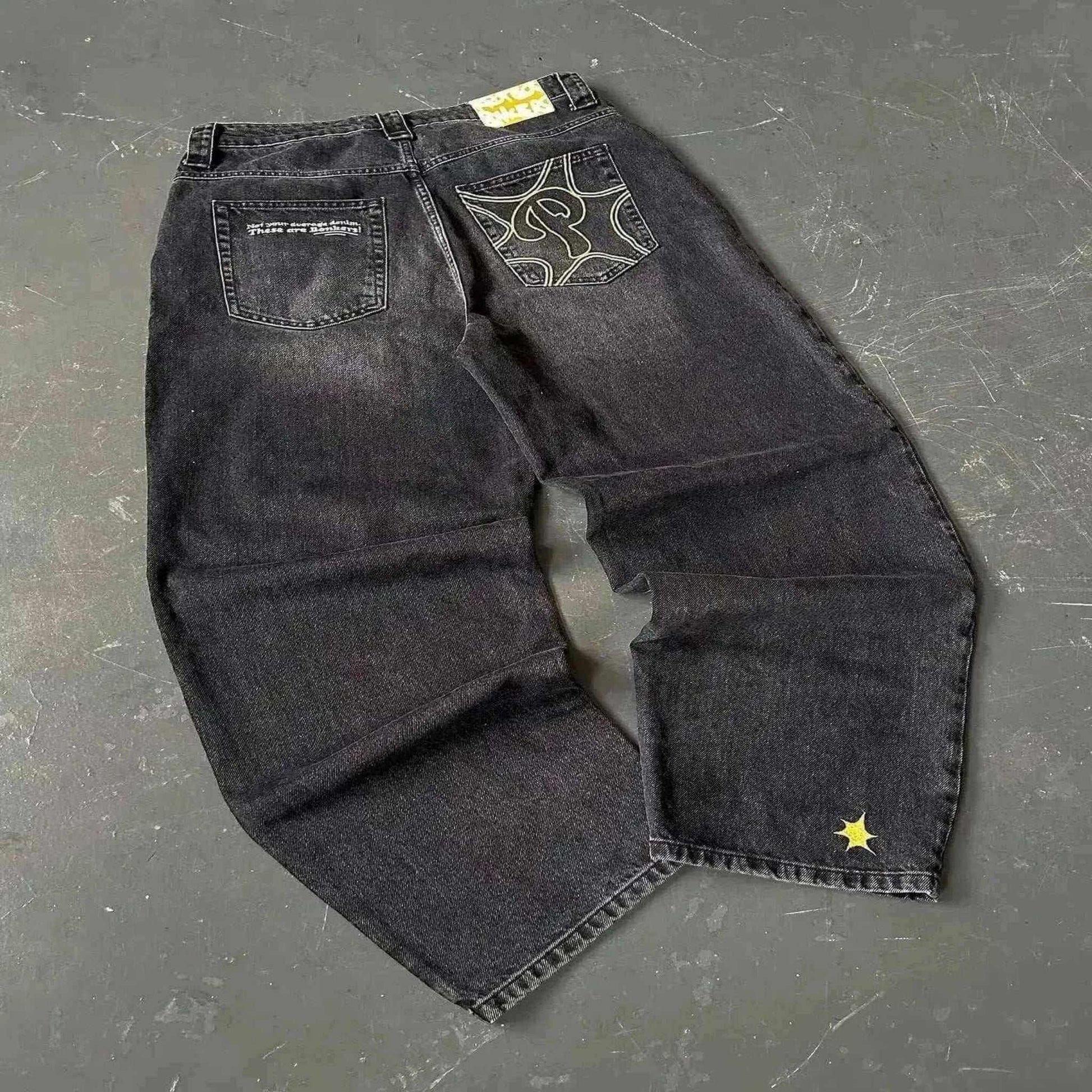 Y2K New Gothic Retro Miss Me Boot Cut Jeans.