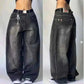 Y2K New Gothic Retro Miss Me Boot Cut Jeans.