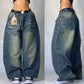 Y2K New Gothic Retro Miss Me Boot Cut Jeans.