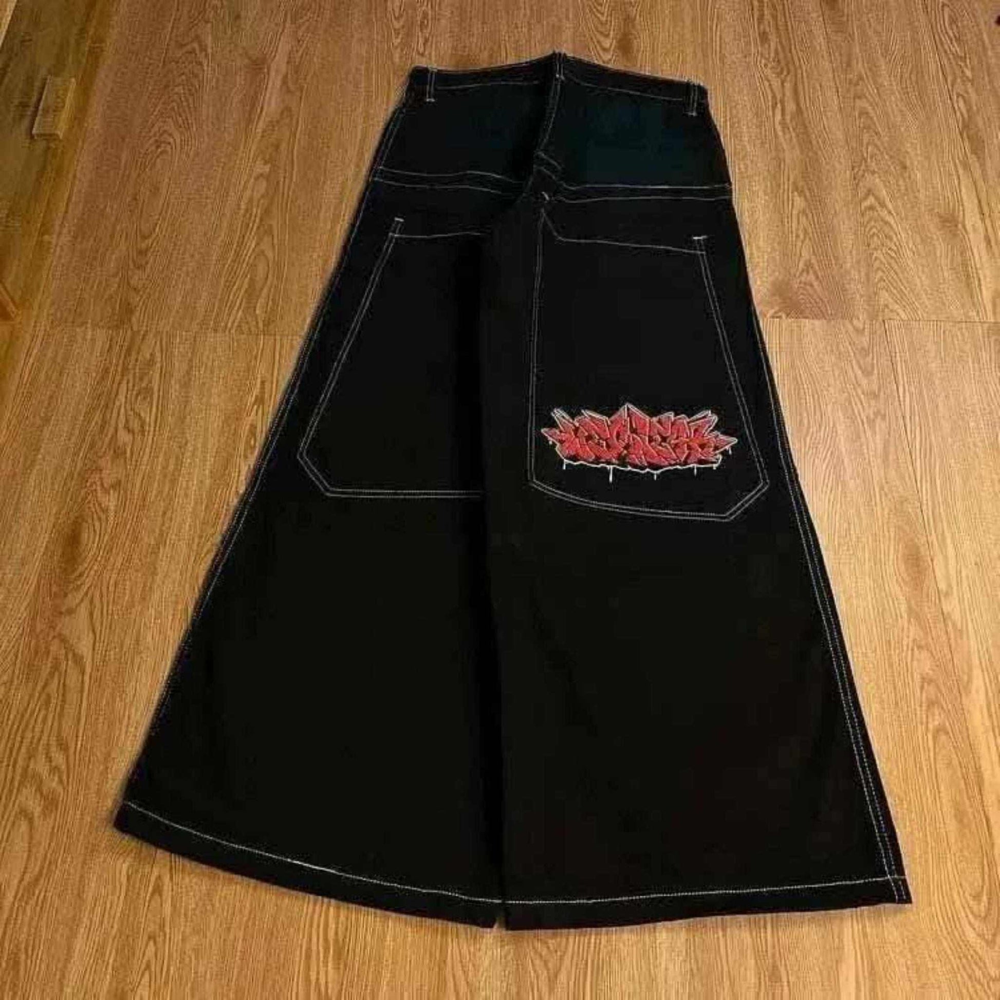 Y2K New Gothic Retro Miss Me Boot Cut Jeans.