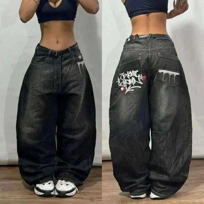Y2K New Gothic Retro Miss Me Boot Cut Jeans.